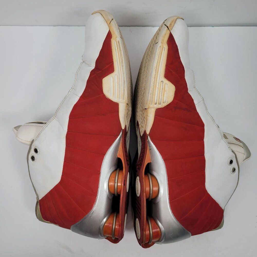 Vintage 2K Nike Shox Men's White Red Basketball Sneakers 830218-101 US Size 13 - Picture 6 of 9
